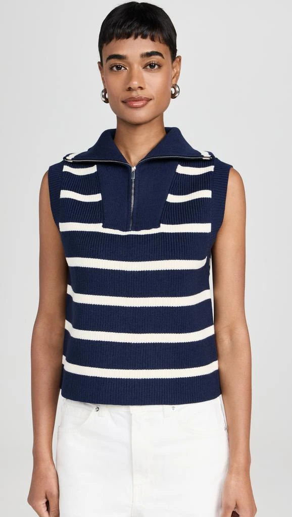 English Factory Striped Half-Zip Knit Vest 6