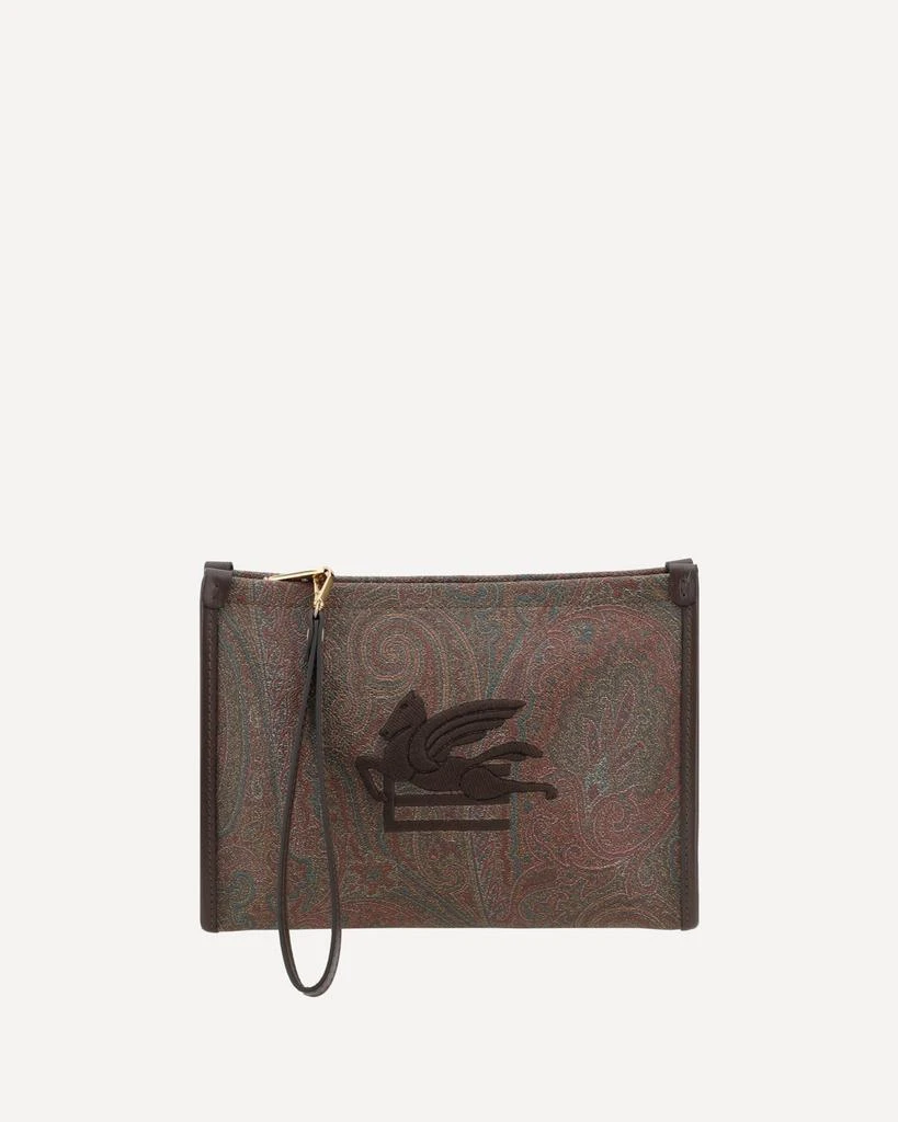 ETRO Pouch bag with Pegaso detail 1
