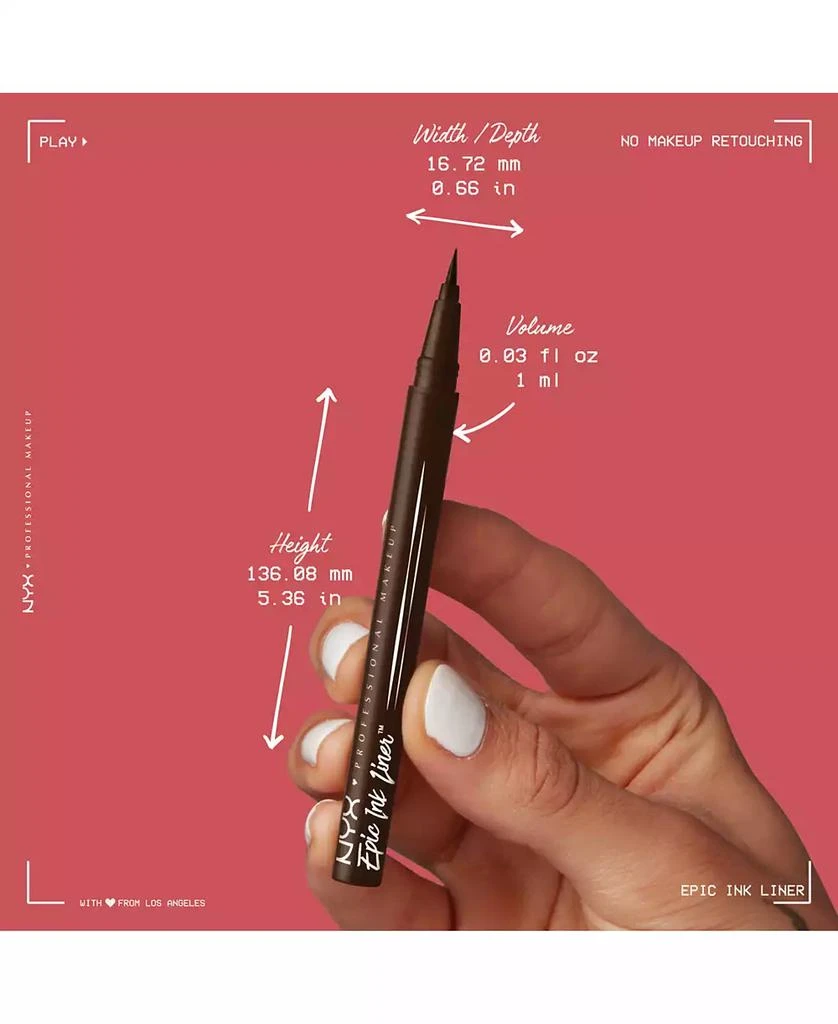 NYX Professional Makeup Epic Ink Waterproof Liquid Liner 12