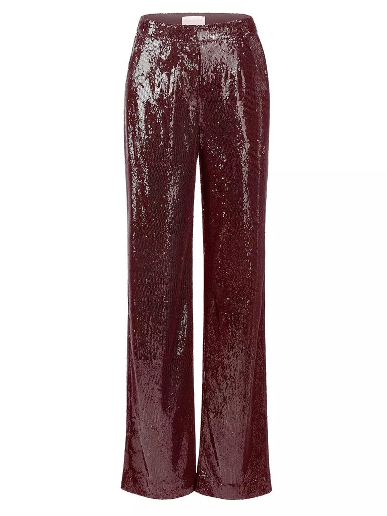 HALSTON Kimberly Mid-Rise Sequin Pants 1