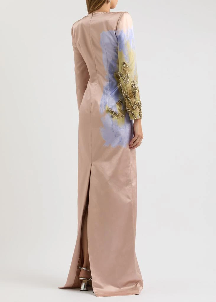 Dries Van Noten Dalista printed satin gown  3