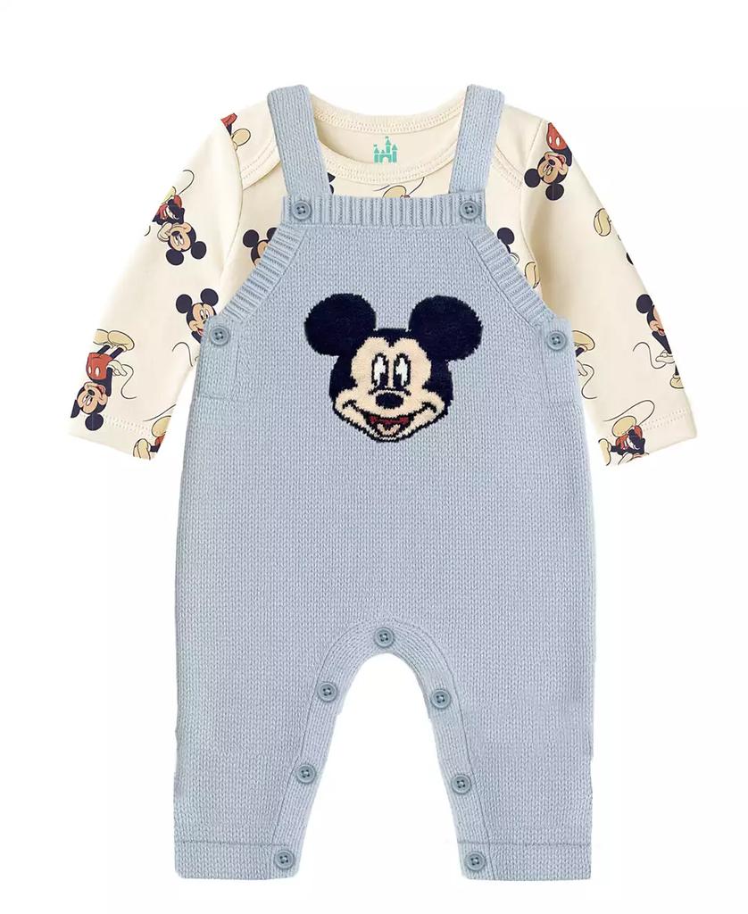 Disney Baby Boys' Long Sleeve Sweater and Overall, 2-Piece Set