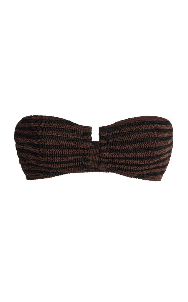 Bond-Eye Bond-Eye Blacke Striped Bandeau Bikini Top - Moda Operandi