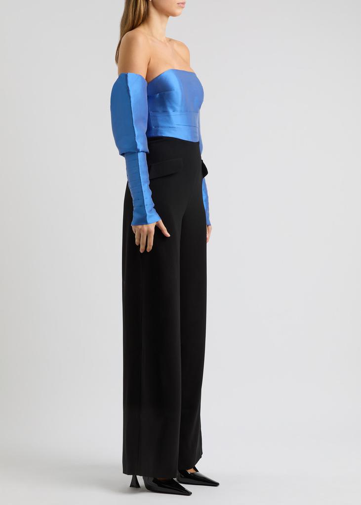 Nafsika Skourti Imperial strapless crepe jumpsuit