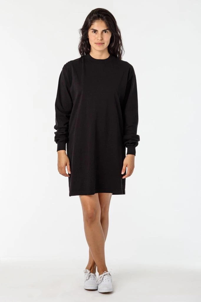Los Angeles Apparel 1837GD - Long Sleeve Garment Dye Mockneck Dress 11