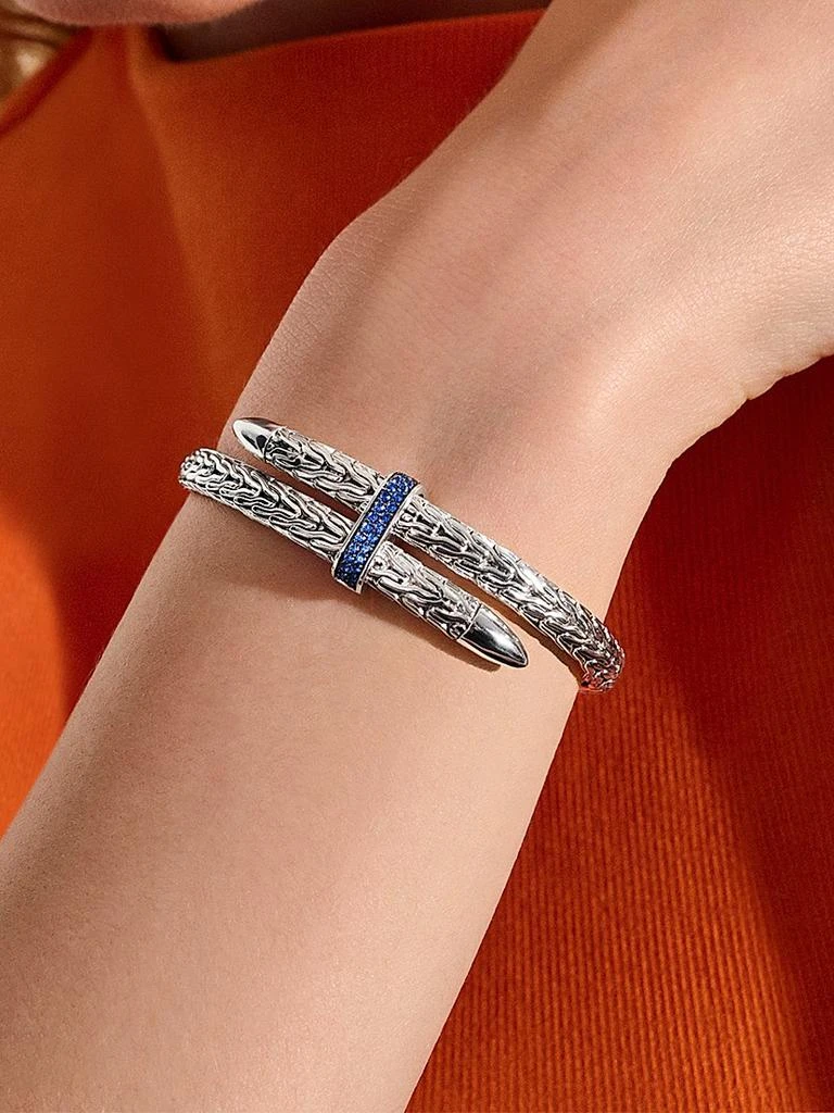 John Hardy Spear Sterling Silver 
Blue Sapphire Bracelet 3