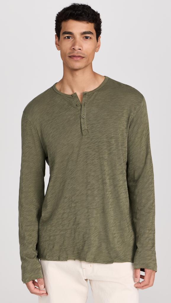 ATM Anthony Thomas Melillo Slub Jersey Destroyed Wash Henley