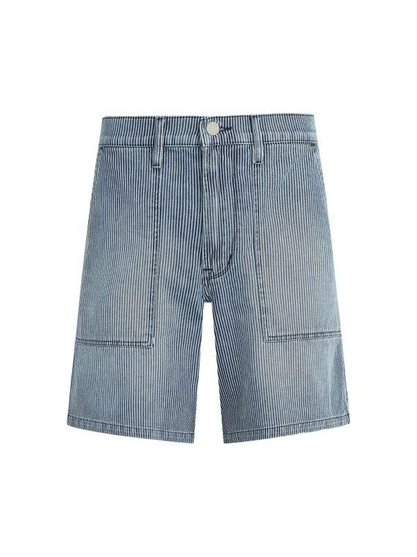 Hudson Pinstripe Denim Chino Shorts 1