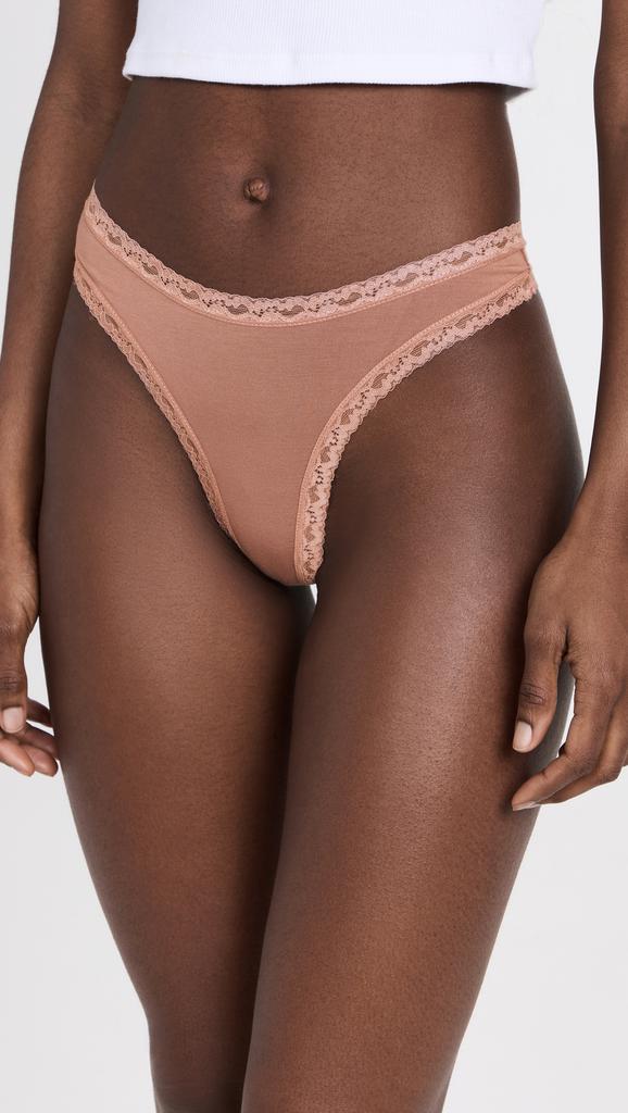 Stripe  Stare Mocha Thong 4-Pack Box