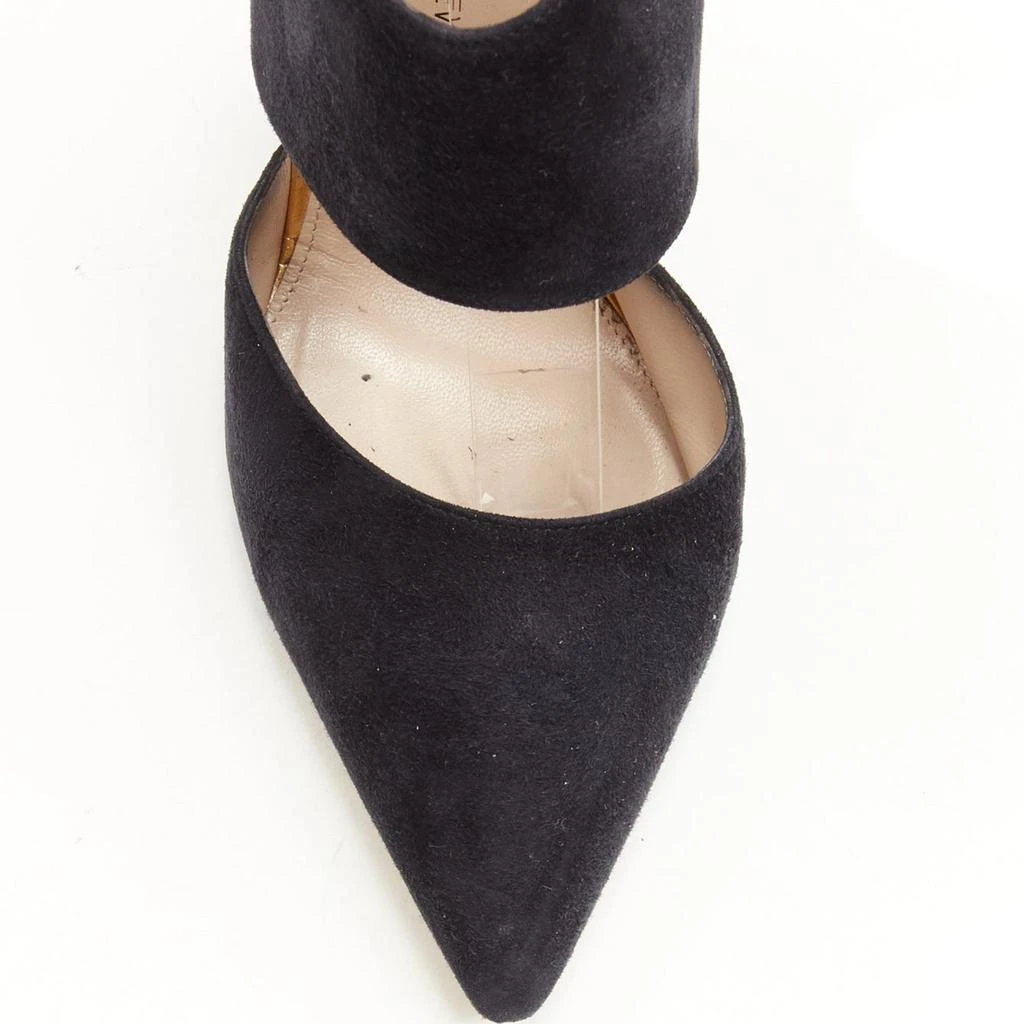 Paul Andrew Suede Pointed Winged Dorsay Pump 6