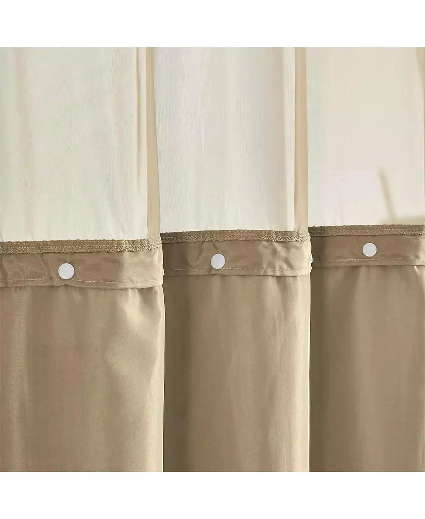 Awesome Home Cotton Blend Soft Waffle Weave Shower Curtain with Snap in Liner 4