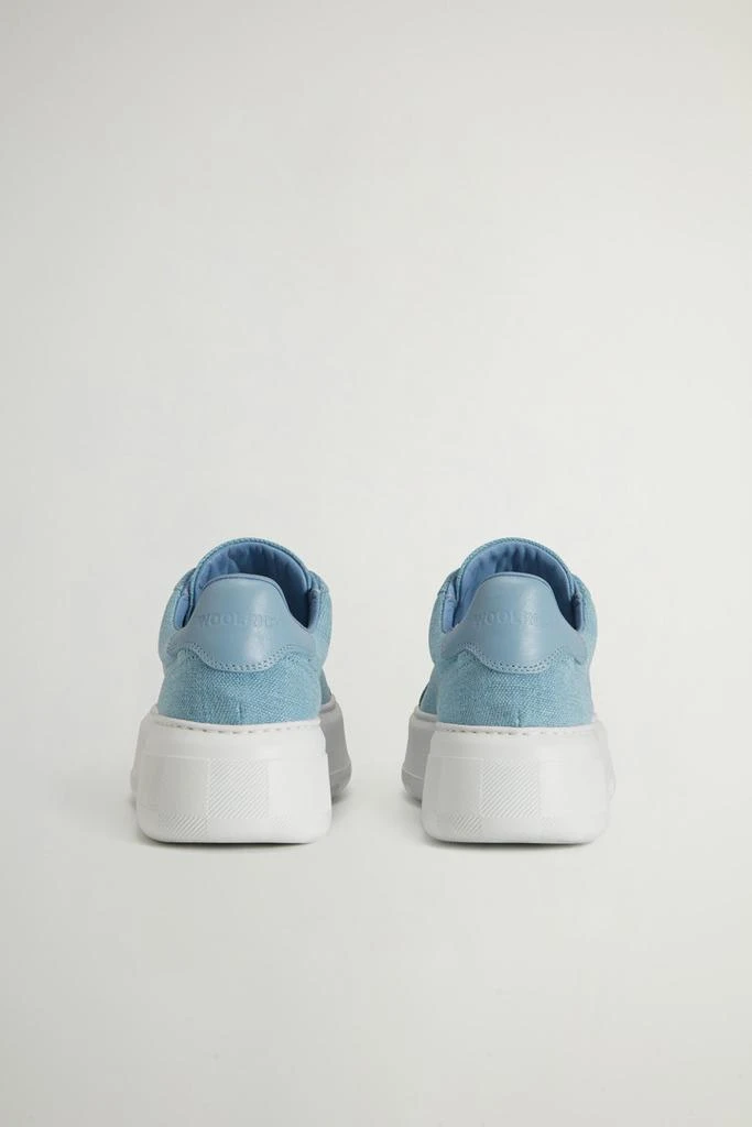 Woolrich Chunky Court Cotton Sneakers - Women - Blue 3