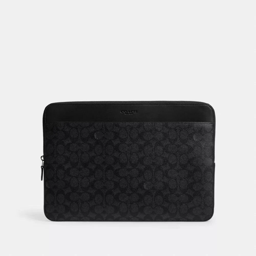 Coach Laptop Case In Signature Canvas 1