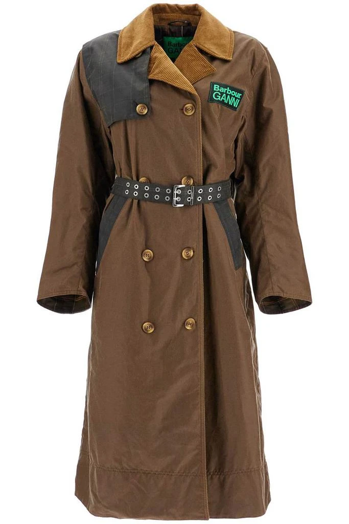 Barbour waxed cotton trench coat 1