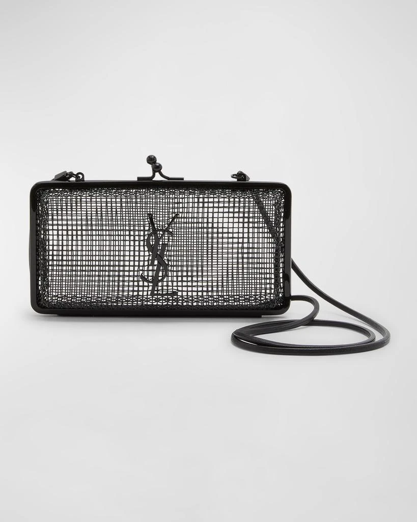Yves Saint Laurent YSL Monogram Evening Cage Crossbody Bag in Metal 1