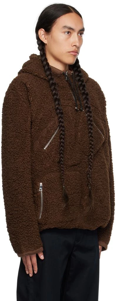 WYNN HAMLYN Brown Jigsaw Hoodie 2