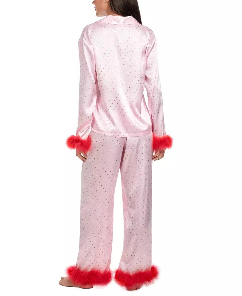 Linea Donatella Women's Marabou Faux-Fur Trimmed Pajama Set 2