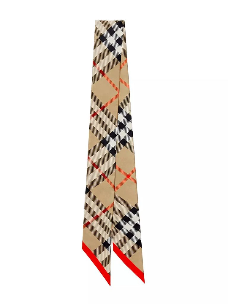Burberry Skinny Silk Check Scarf 1