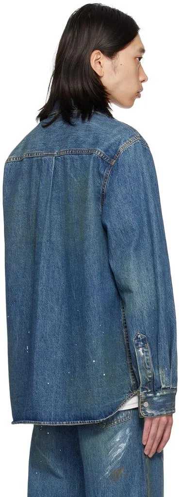 Helmut Lang Blue Painted Denim Shirt 3