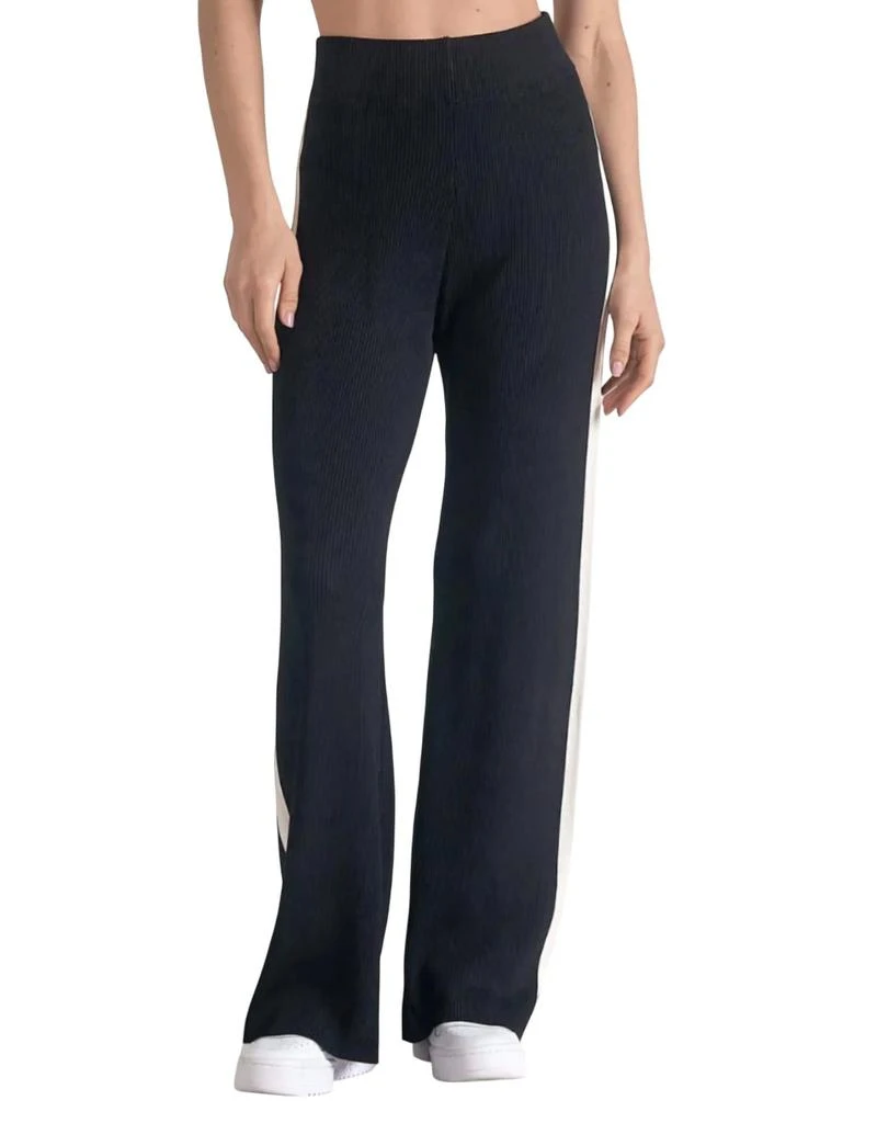 ELAN Knit Track Pant In Black 1