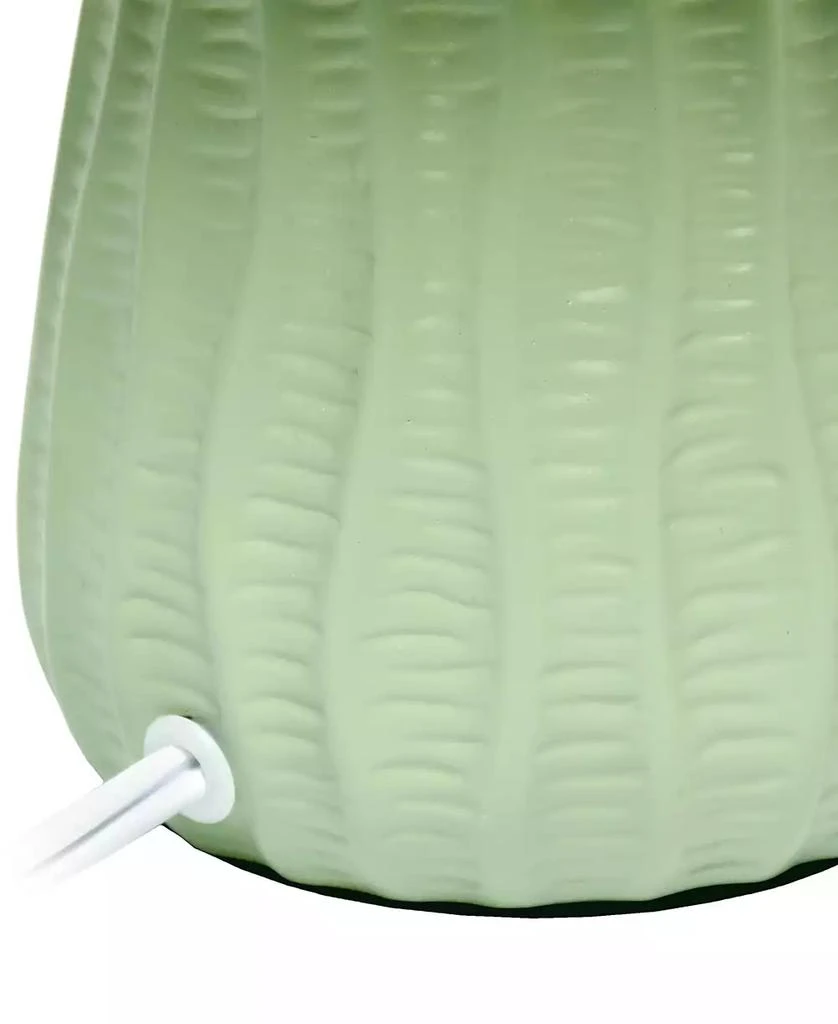 Simple Designs 11.02" Traditional Mini Modern Ceramic Texture Pastel Accent Bedside Table Desk Lamp with Matching Fabric Shade 28