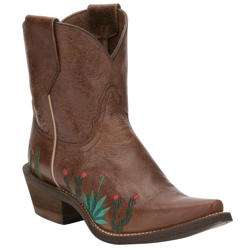 Nocona Boots Agave Embroidery Snip Toe Cowboy Booties