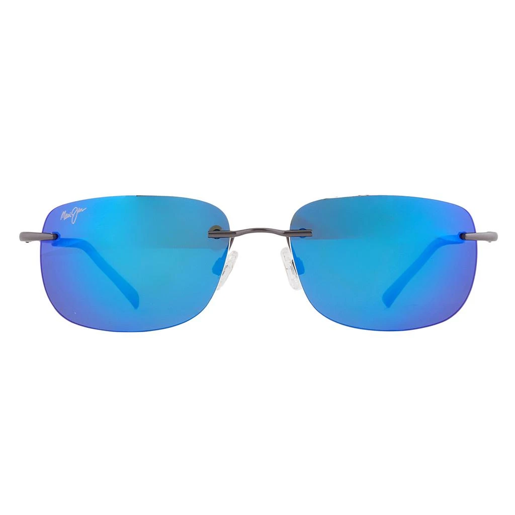 Maui Jim Maui Jim Ohai Blue Hawaii Rectangular Unisex Sunglasses B334-02D 59.5 1