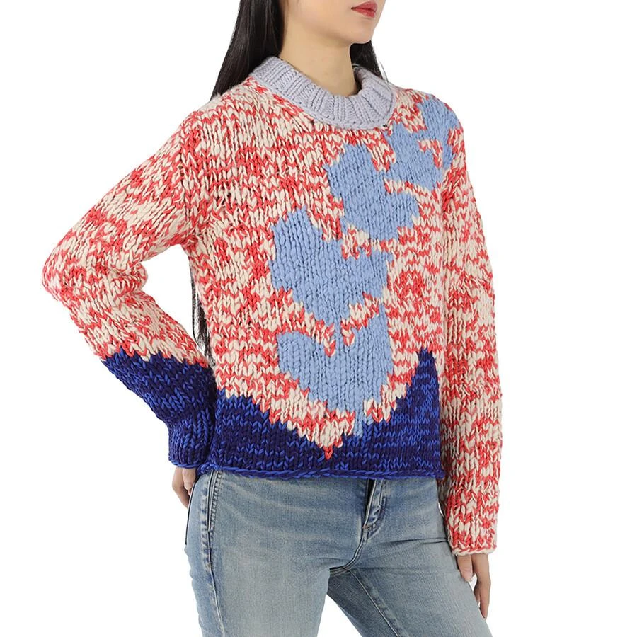Burberry Crewneck Knit Jumper in Bright Red 3