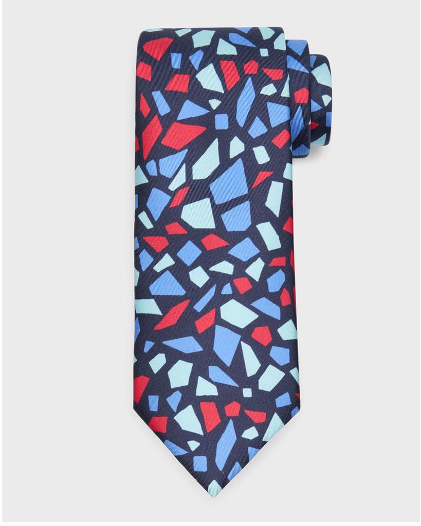 Charvet Men's Geometric-Print Silk Tie