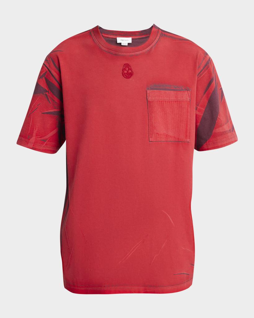 Shop Men's Bleach-Out Inverted Skull T-Shirt on Sale at