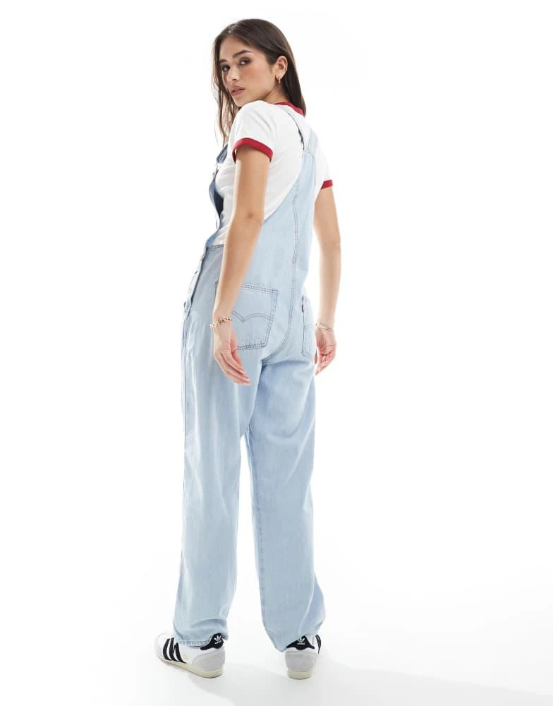 Levi's Levi's lightweight vintage overall dungarees in light wash blue 2