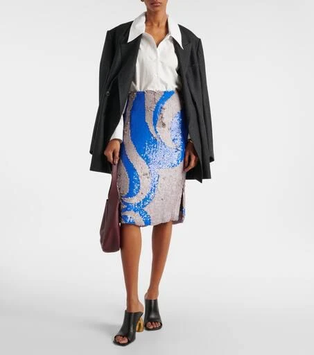 Dries Van Noten Sequined midi skirt 2