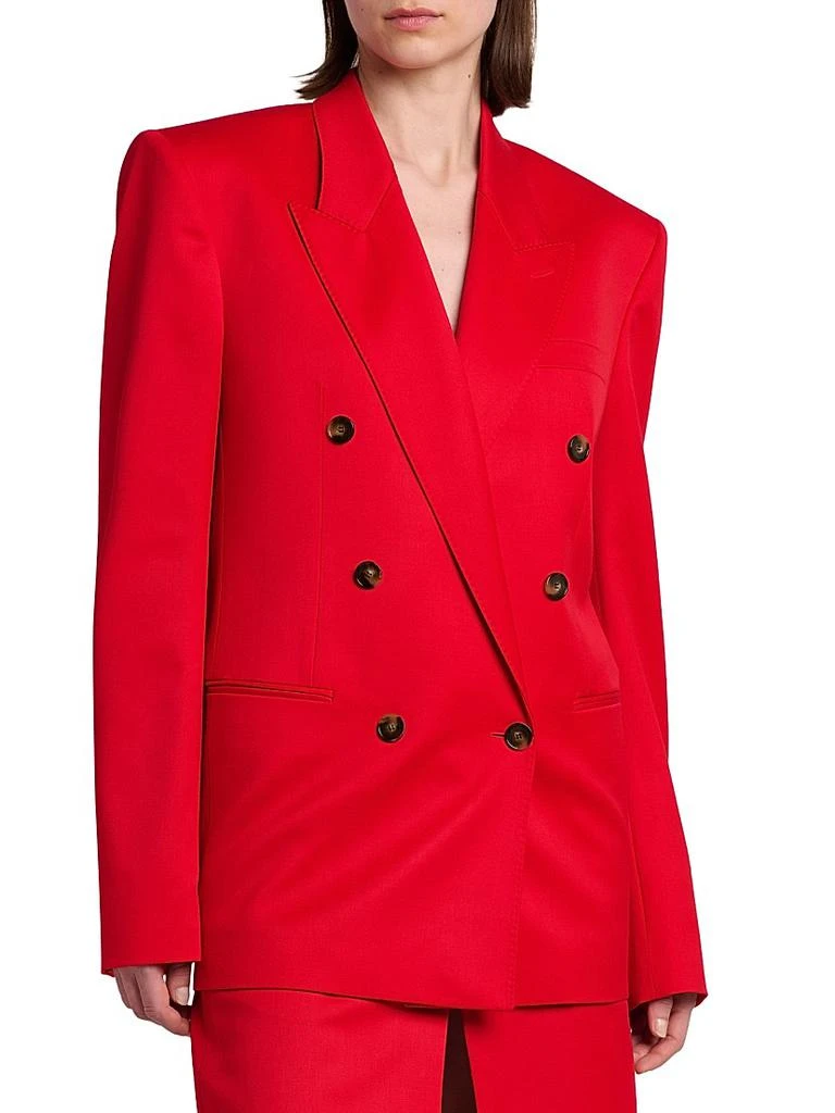Stella McCartney Shiny Tailoring Double-Breasted Blazer 4