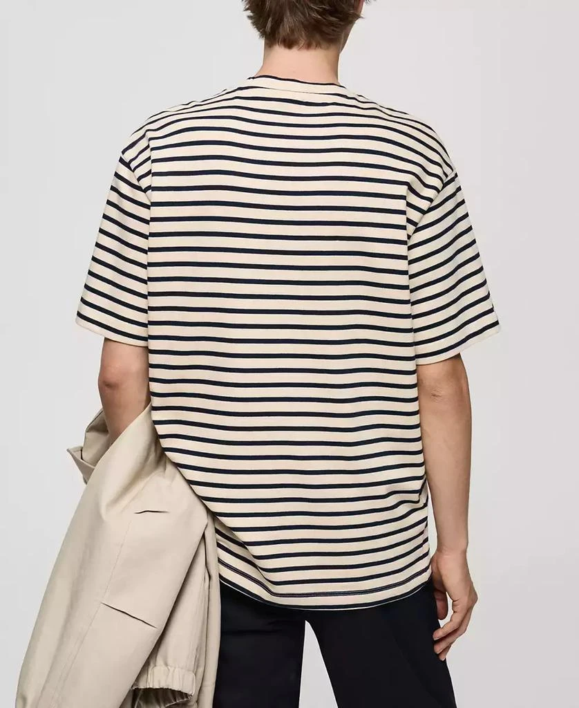 Mango Men's Relaxed-Fit Striped T-Shirt 5