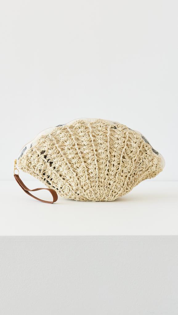 Sensi Studio Thick Weave Seashell Clutch