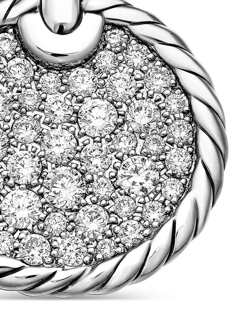 David Yurman DY Elements Disc Pendant in Sterling Silver with Diamonds, 14mm 5