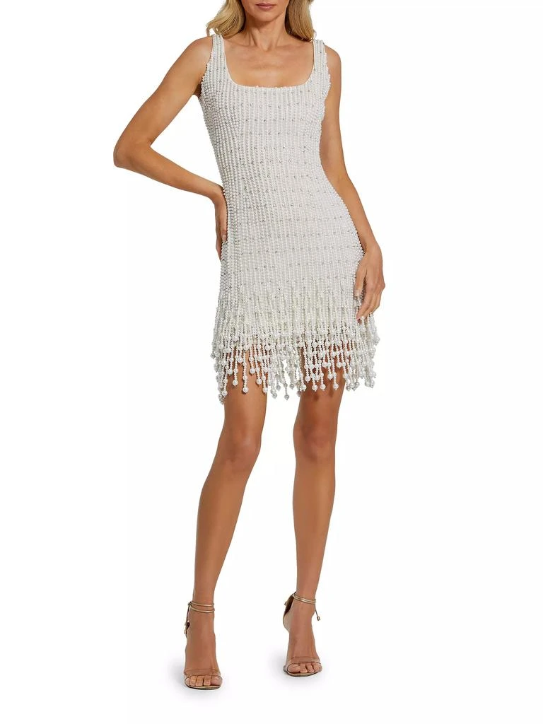 Mac Duggal Imitation Pearl-Embellished Beaded Minidress 2