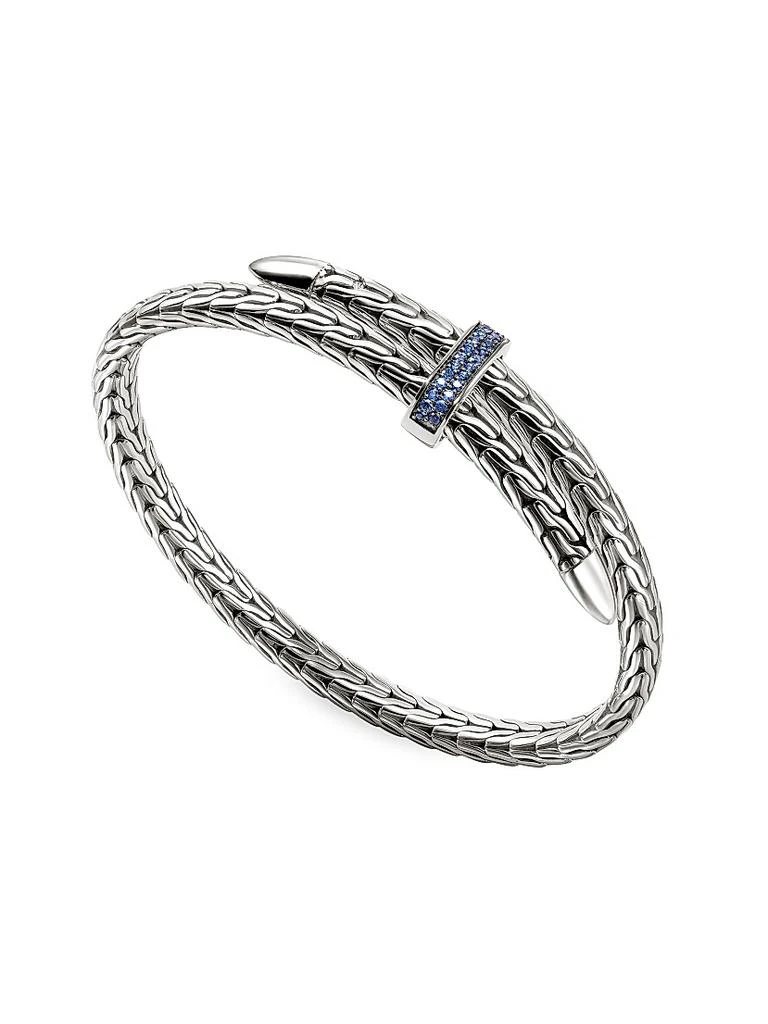 John Hardy Spear Sterling Silver 
Blue Sapphire Bracelet 4