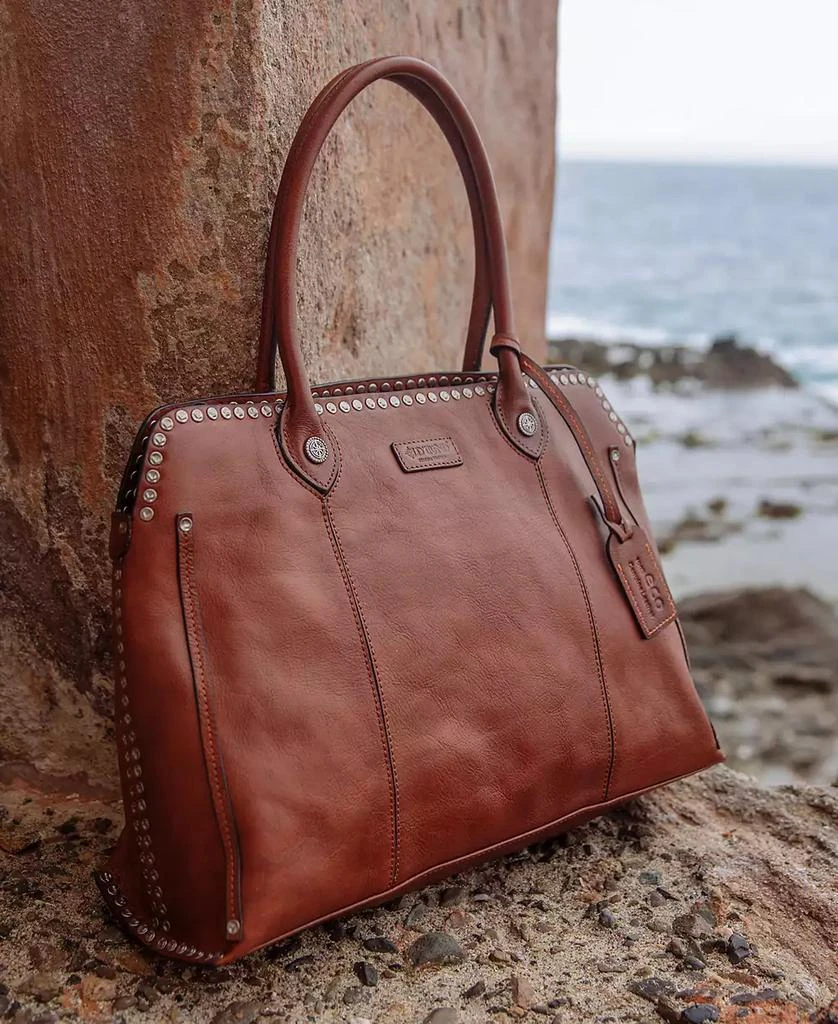 OLD TREND Women's Genuine Leather Soul Stud Satchel Bag 10