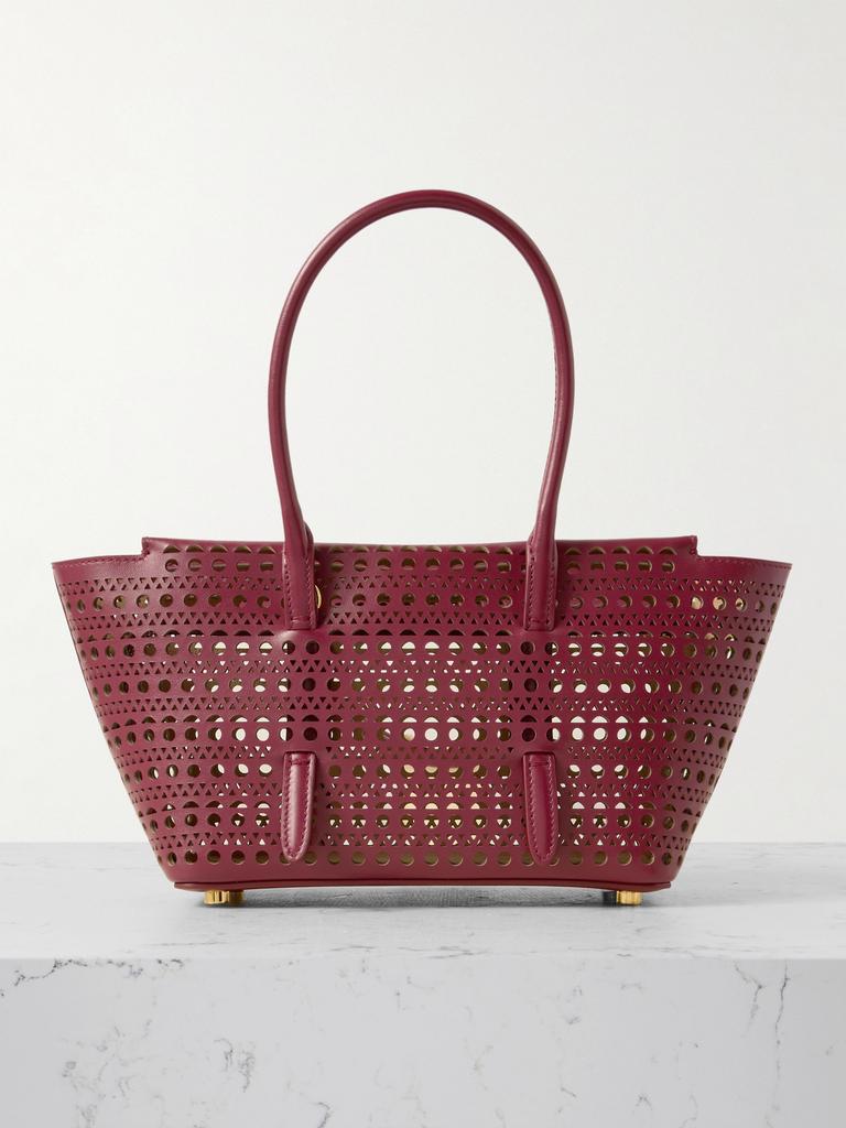 【ALAIA】\"Neo Mina 20\" bag ALAIA Neo Mina 20 Perforated Leather Top-Handle Bag | Neiman