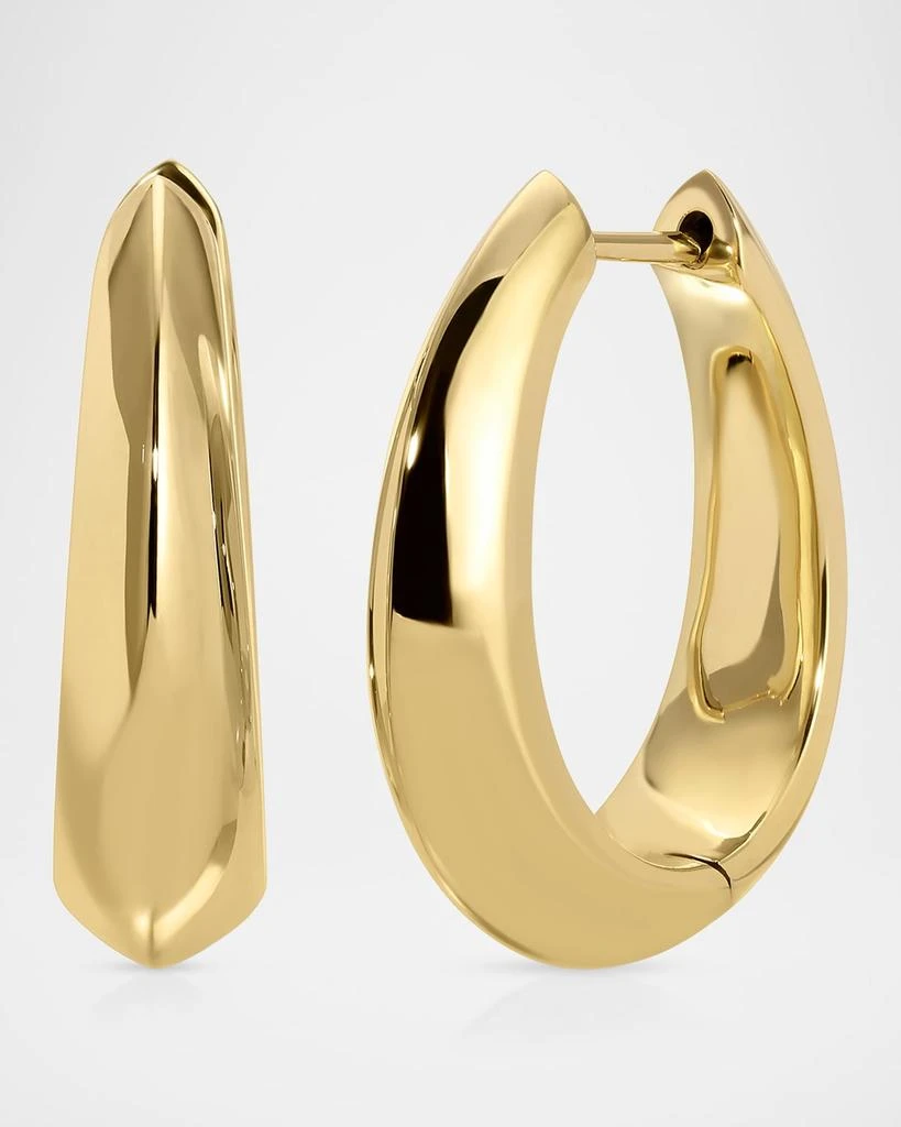 Anita Ko 18K Yellow Gold Plain Oval Hoop Earrings 1