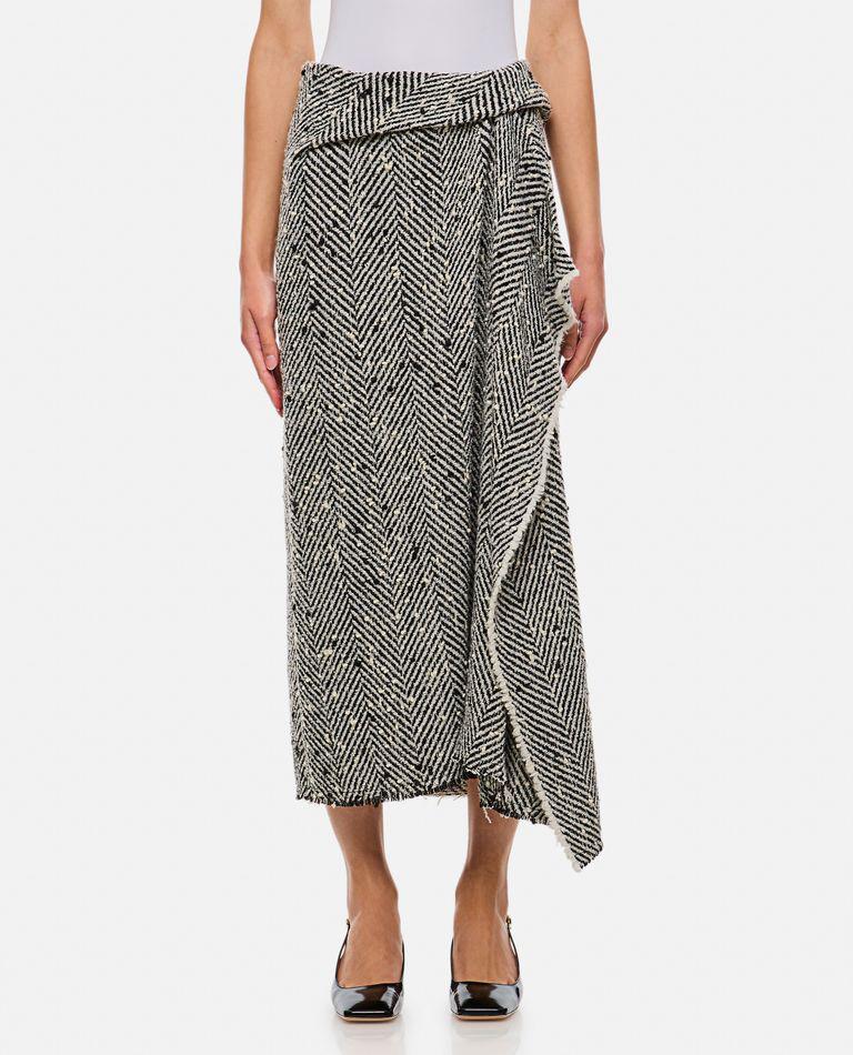 Erdem Draped Wrap Midi Skirt
