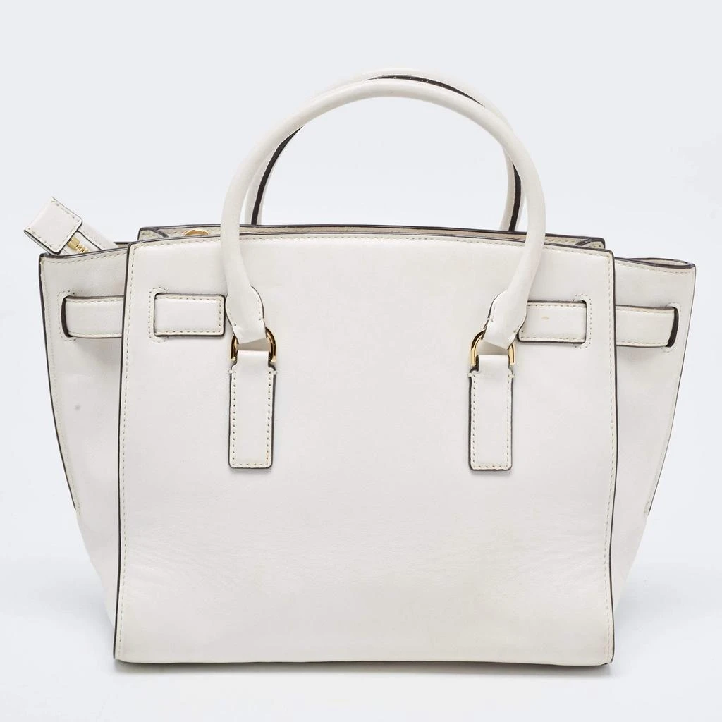 Michael Kors MICHAEL Michael Kors White Leather Hamilton East West Tote 4