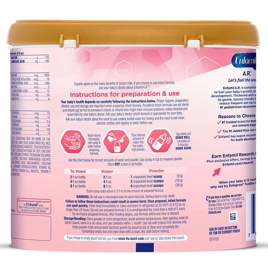 Enfamil A.R. Infant Formula Makes 152 Ounces 2