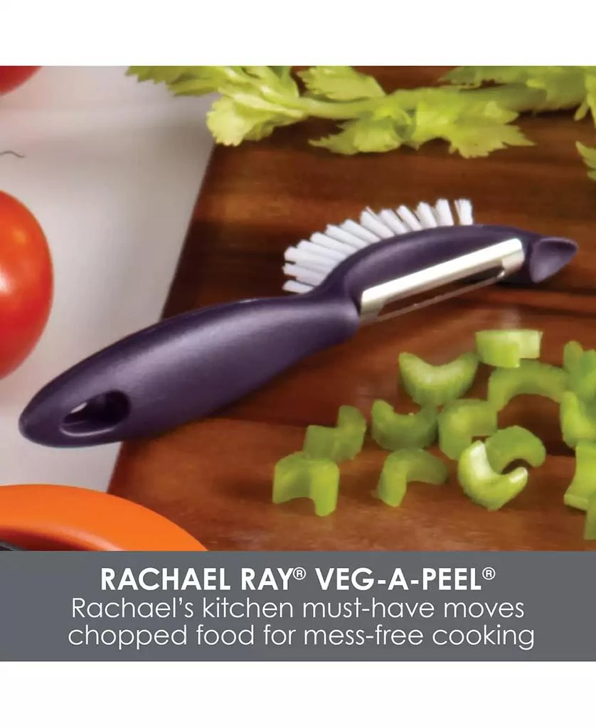 Rachael Ray Cucina Nylon Nonstick Kitchen Utensil and Veg-A-Peel Set, 5-Pc., Sea Salt Gray 8