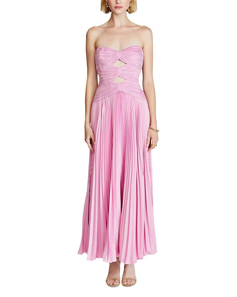 AMUR Carolyn Pleated Midi Dress 1