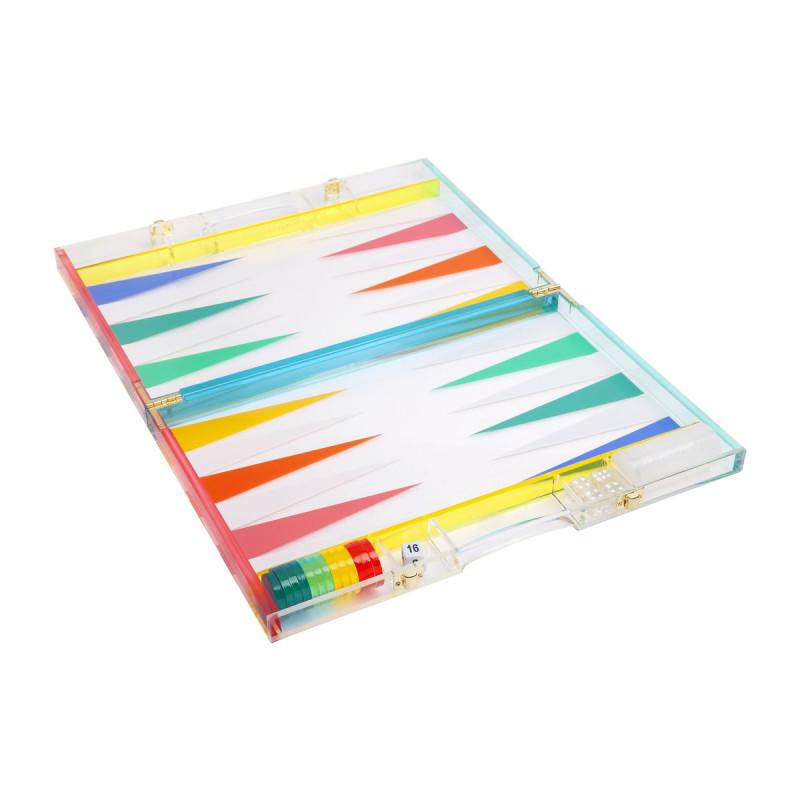 Sunnylife Colorful backgammon lucite board game