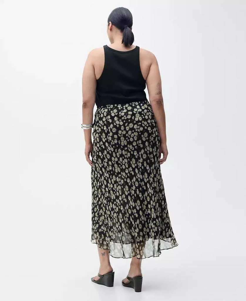 Mango Women's Long Flared Floral Skirt 6