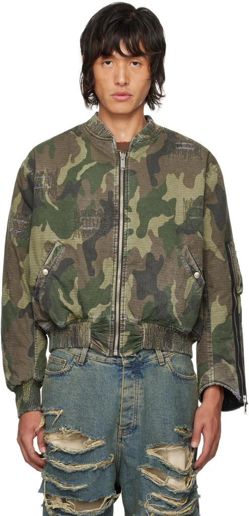 424 Khaki Military Bomber Jacket 1