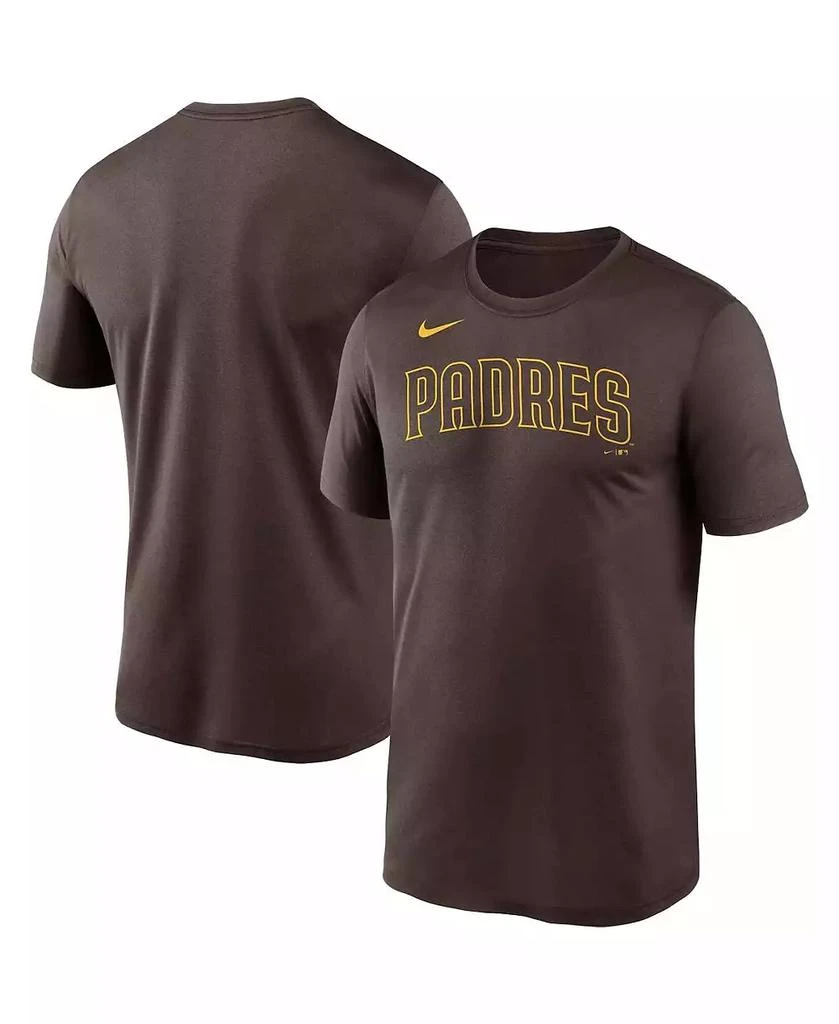 NIKE Men's Brown San Diego Padres Wordmark Legend T-shirt 1